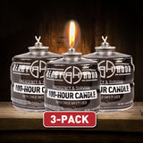 Three 100-Hour Candles by Ready Hour + Pocket Plasma Lighter by InstaFire