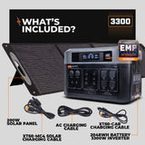 Grid Doctor 3300 Solar Generator System Now with built-in EMP Protection! (Waterproof 200W Panel Included FREE)