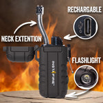 infographic of pocket plasma lighter with callouts of features