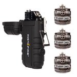 Pocket Plasma Lighter with Flashlight by InstaFire and Three 100-Hour Candles Bundle